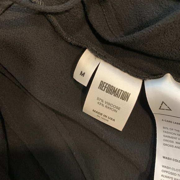 Not for Sale: Reformation Black Campbell Long Sleeve Dress - Picture 5 of 5